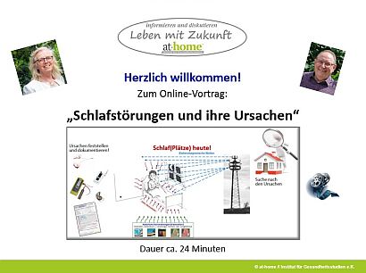 Gesundheits-Risiko Schlafstörungen - (Un)Bekannte Ursachen und Lösungen - im online-Vortrag - Dauer ca. 24 Minuten